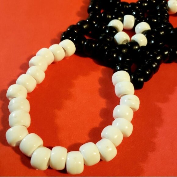 Black and White Kandi Star bracelet/ring - Picture 3 of 3